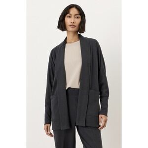 Pact Organic Cotton Airplane Wrap Open Cardigan Gray Womens Size XXL